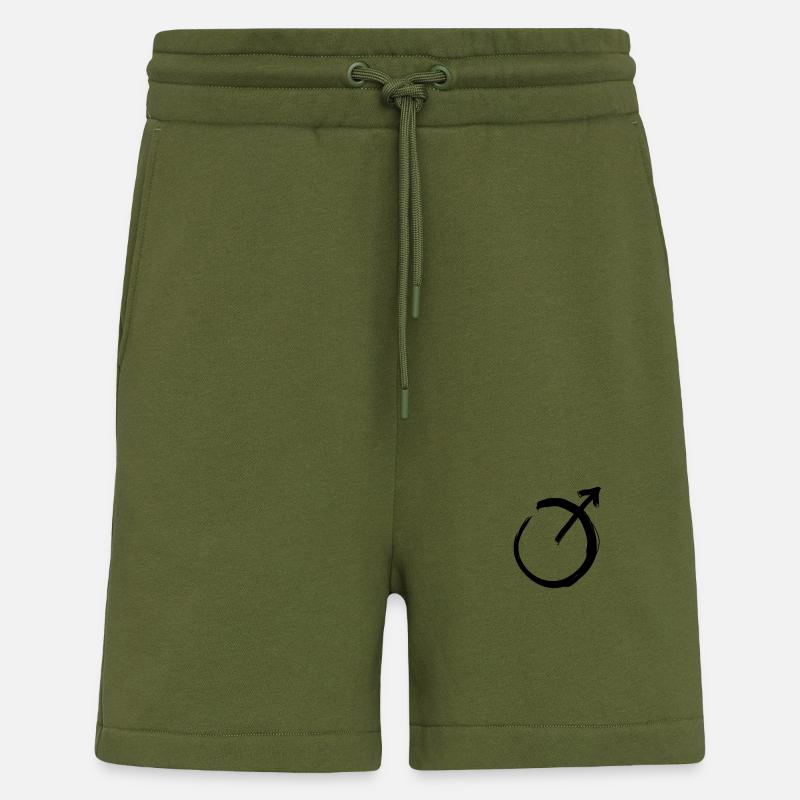 Symbole d’astrologie de Mars - Short bio décontracté fabriqué en UE - MOSS GREEN