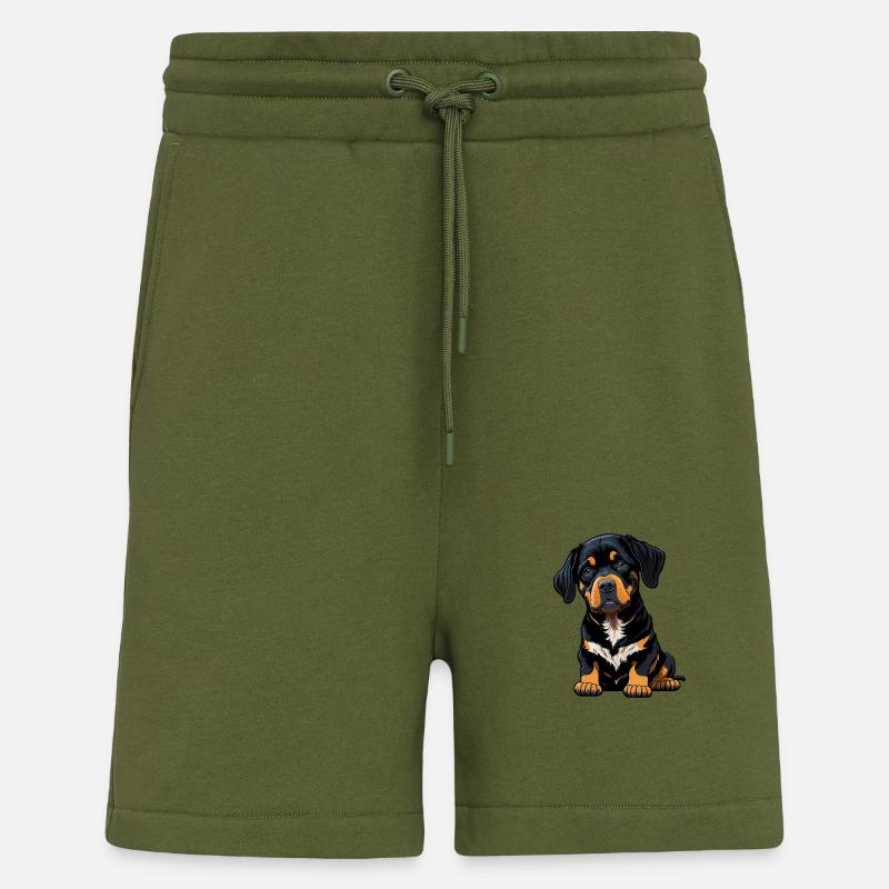 Rottweiler Hund Welpe - Shorts - made by SPREAD - MOSS GREEN