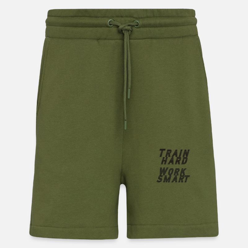 train hard - work smart - Shorts - made by SPREAD - MOSS GREEN