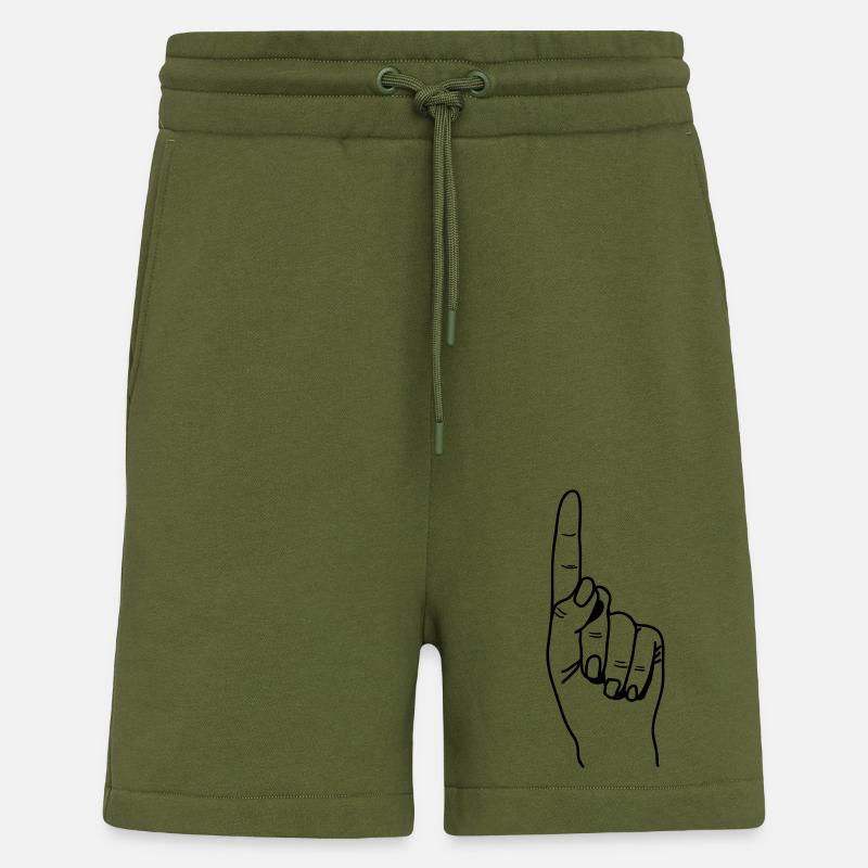 zeigefinger_1 - Short bio décontracté fabriqué en UE - MOSS GREEN