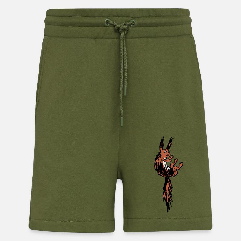 Écureuil - Short bio décontracté fabriqué en UE - MOSS GREEN