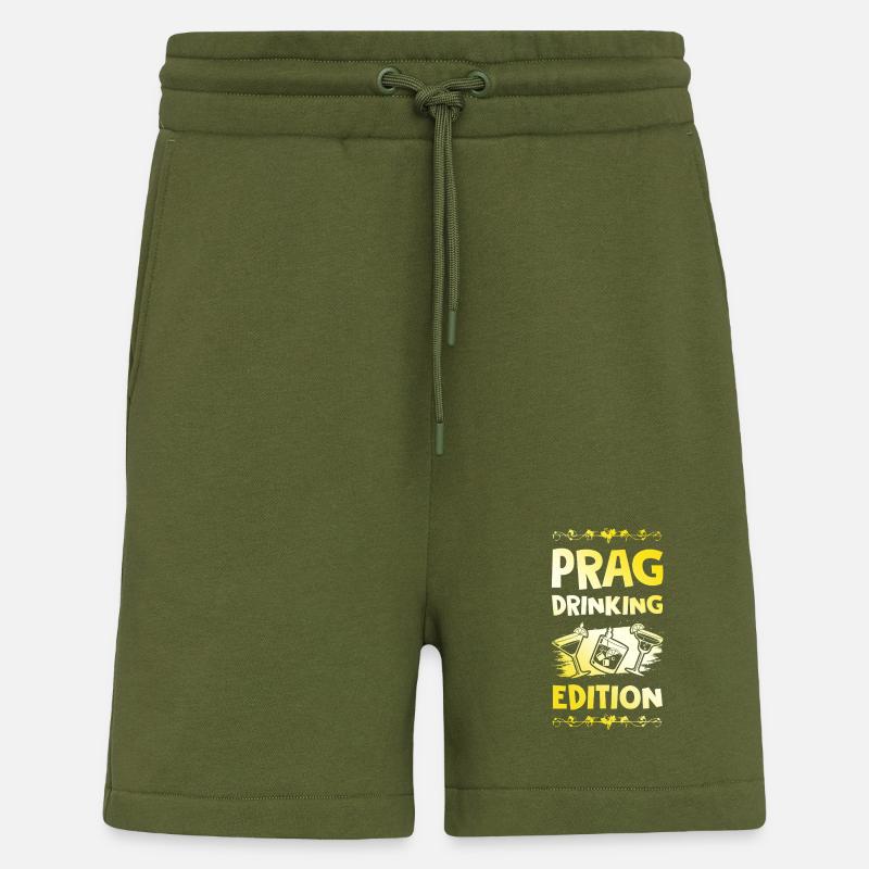 Prague Boire Dicton - Short bio décontracté fabriqué en UE - MOSS GREEN