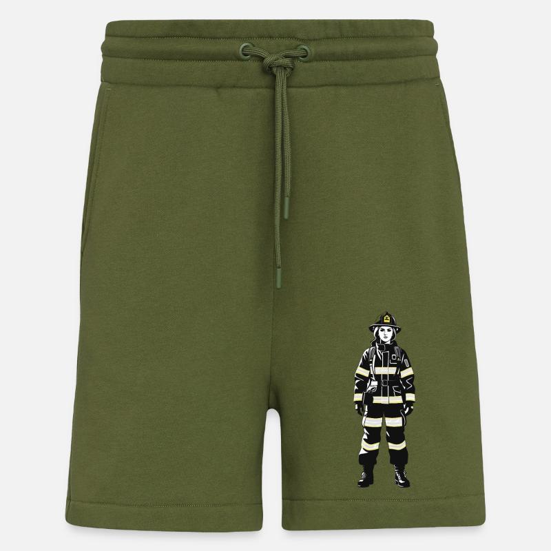 Feuerwehrfrau - Beruf Design Sticker - Shorts - made by SPREAD - MOSS GREEN