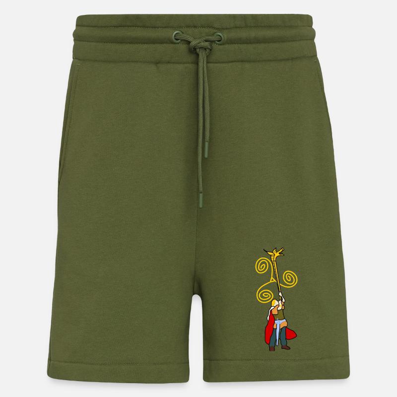 Gallic warrior at Carnyx - Shorts - made by SPREAD - MOSS GREEN