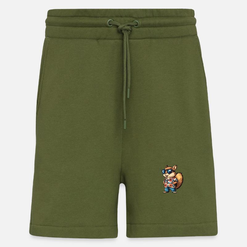 Eichhörnchen Comic Cool Sommer - Shorts - made by SPREAD - MOSS GREEN