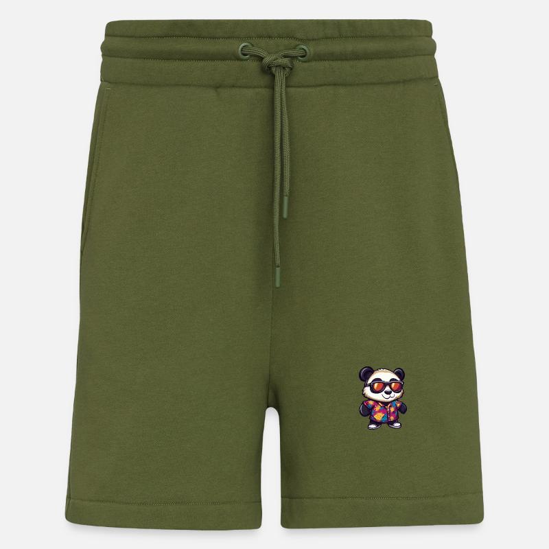 Panda Comic Cool Sommer - Shorts - made by SPREAD - MOSS GREEN