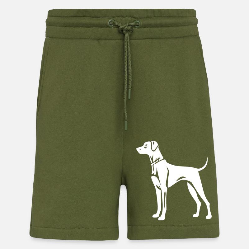 Great Dane Hund Silhouette - Shorts - made by SPREAD - MOSS GREEN