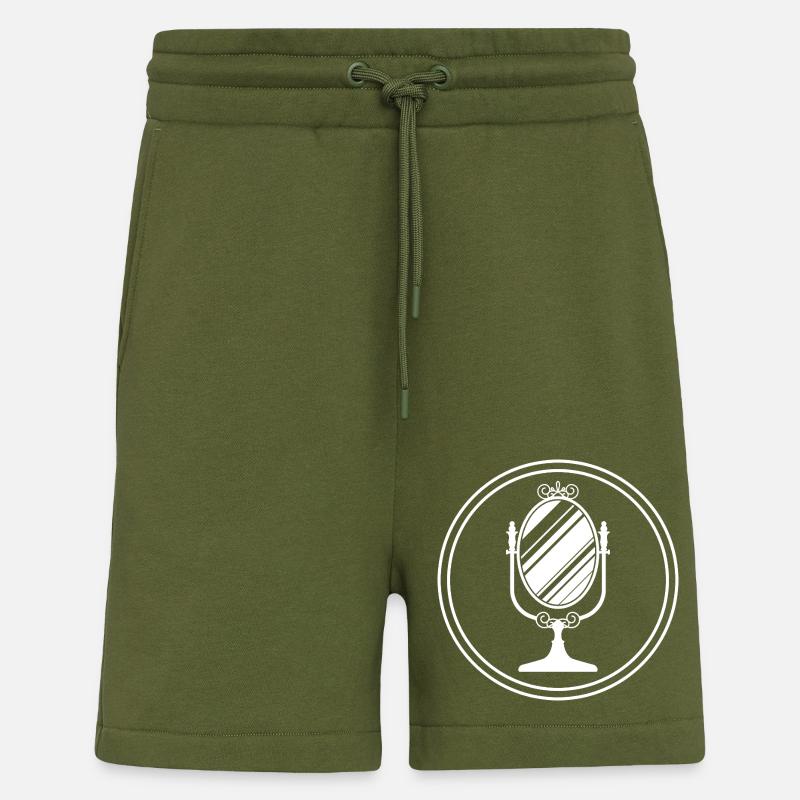 Silhouette d’icône de miroir - Short bio décontracté fabriqué en UE - MOSS GREEN