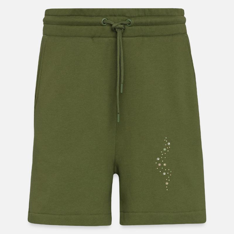 Spirals and Circles Glitter - Shorts - made by SPREAD - MOSS GREEN
