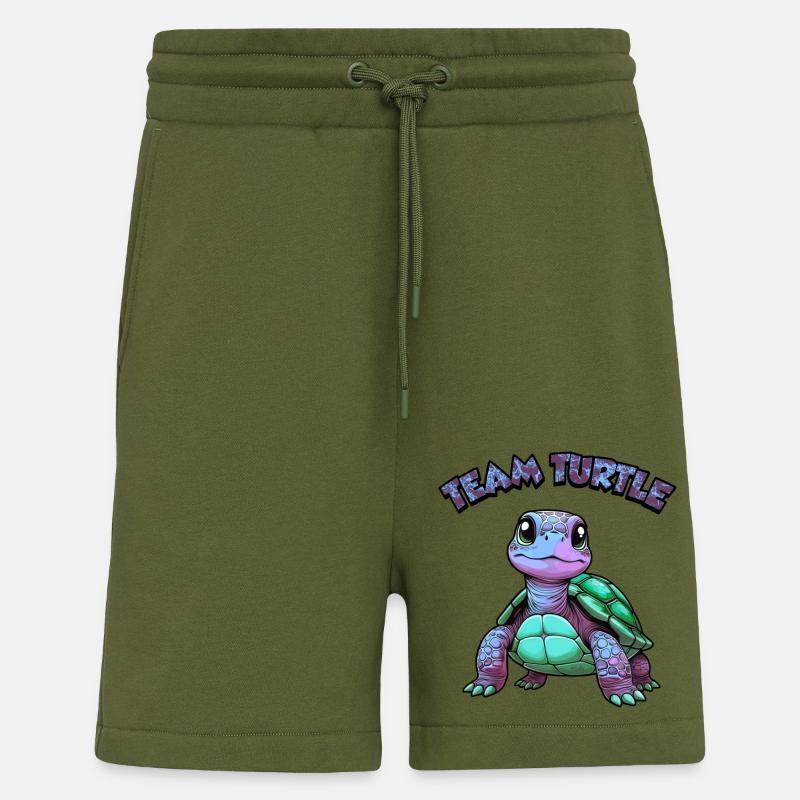 Team Turtle - 2 - Shorts - made by SPREAD - MOSS GREEN