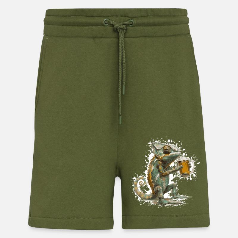 Chameleon Bier Lustig - Shorts - made by SPREAD - MOSS GREEN