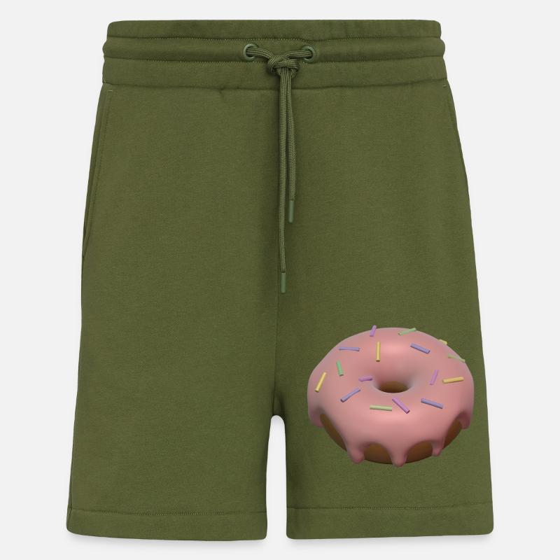 Beignet 3D - Short bio décontracté fabriqué en UE - MOSS GREEN