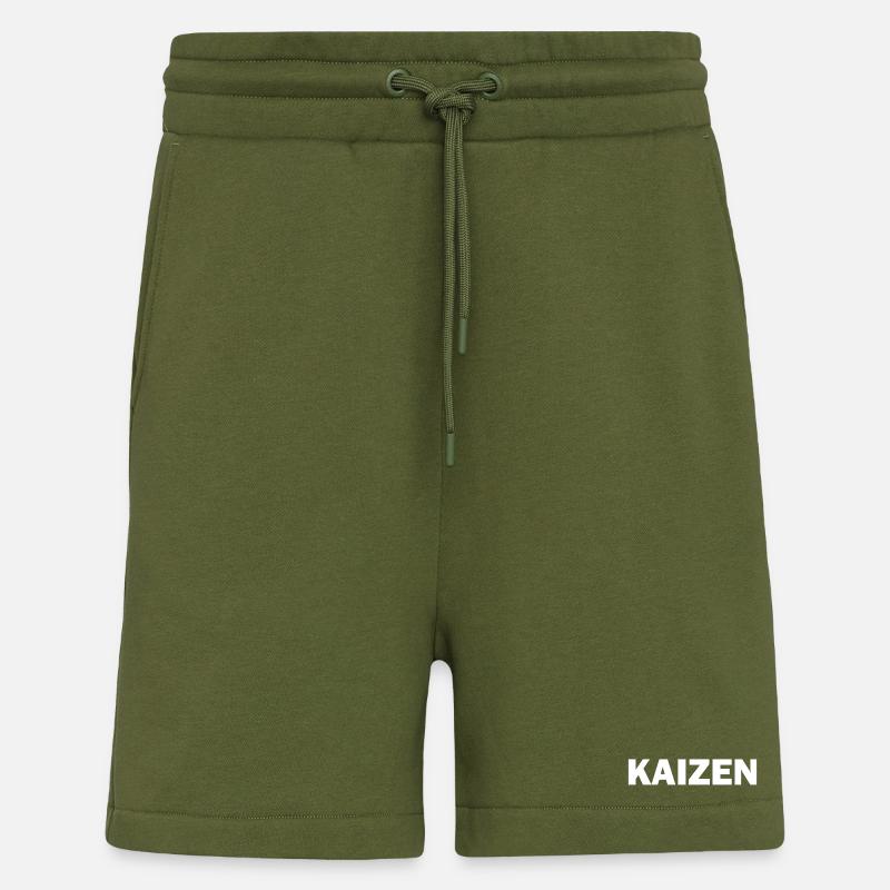 KAIZEN WHITE - Short bio décontracté fabriqué en UE - MOSS GREEN