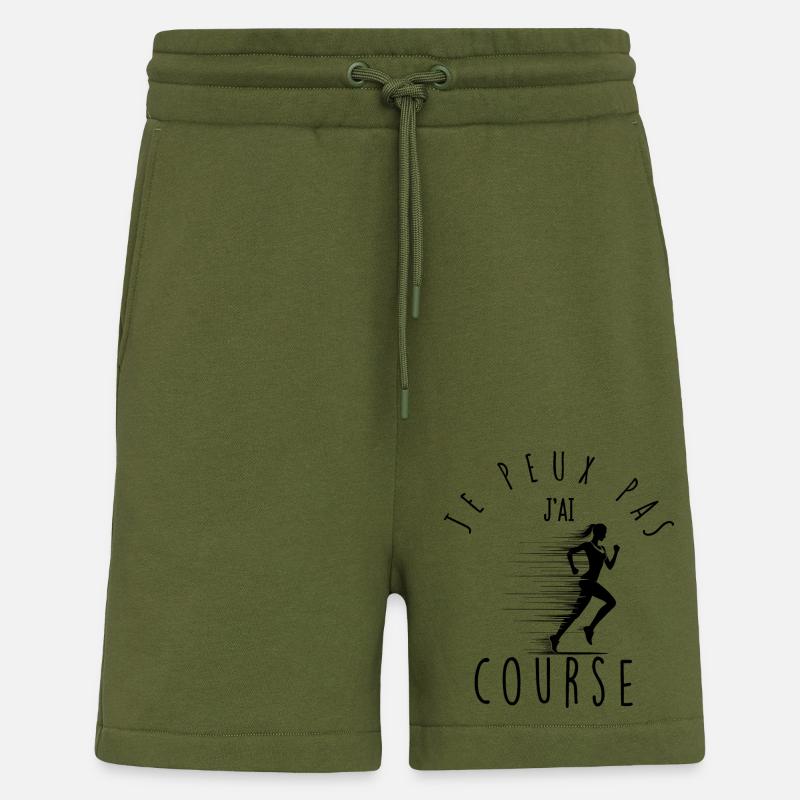 I can't, I have race. - Shorts - made by SPREAD - MOSS GREEN