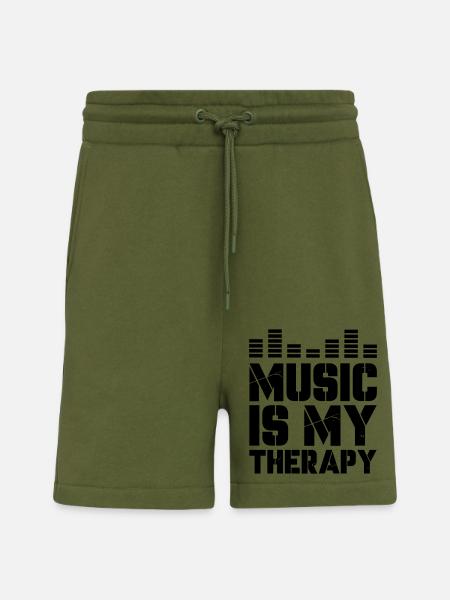 music is my therapy - Shorts - made by SPREAD - MOSS GREEN
