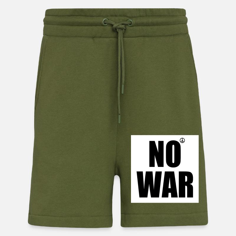 No war - Shorts - made by SPREAD - MOSS GREEN