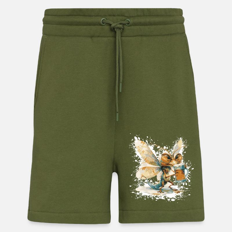 Libelle Bier Lustig - Shorts - made by SPREAD - MOSS GREEN