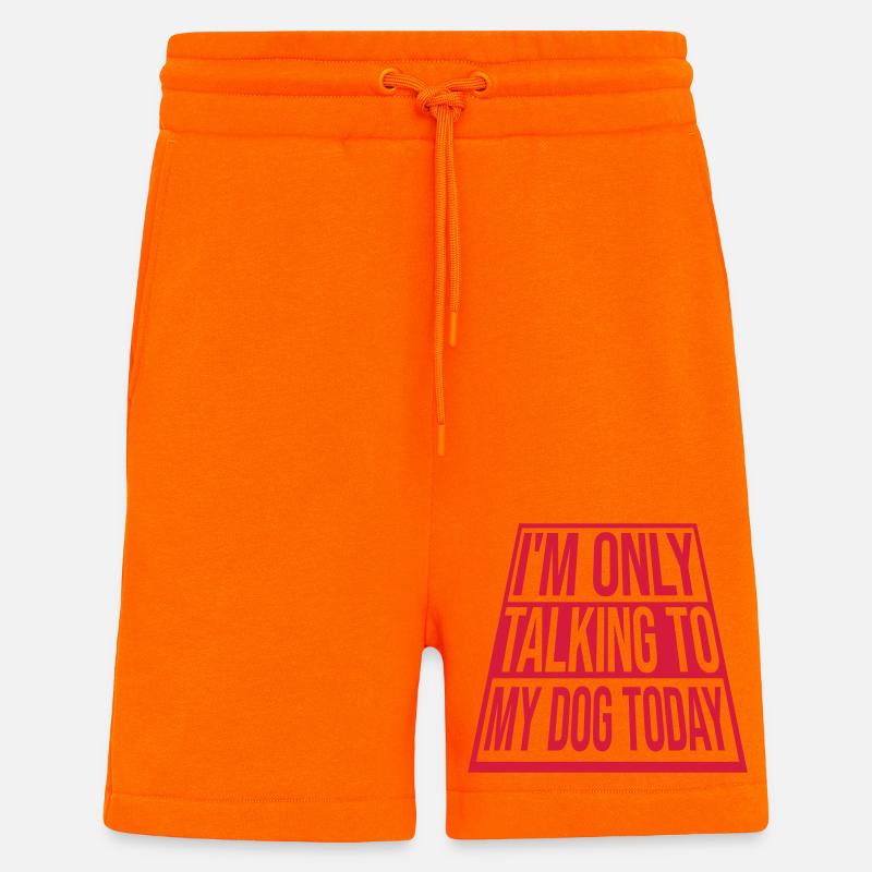 only talking to dog - Shorts - made by SPREAD - SUNSET ORANGE
