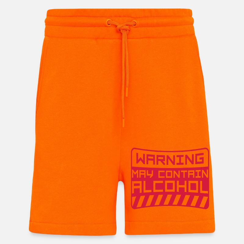 Dire peut contenir de l’alcool - Short bio décontracté fabriqué en UE - SUNSET ORANGE