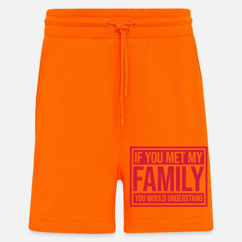 vous comprendriez citation - Short bio décontracté fabriqué en UE - SUNSET ORANGE