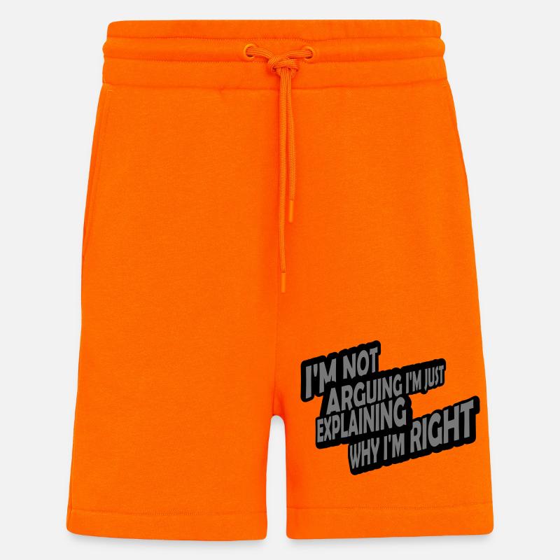 Je ne discute pas - Short bio décontracté fabriqué en UE - SUNSET ORANGE
