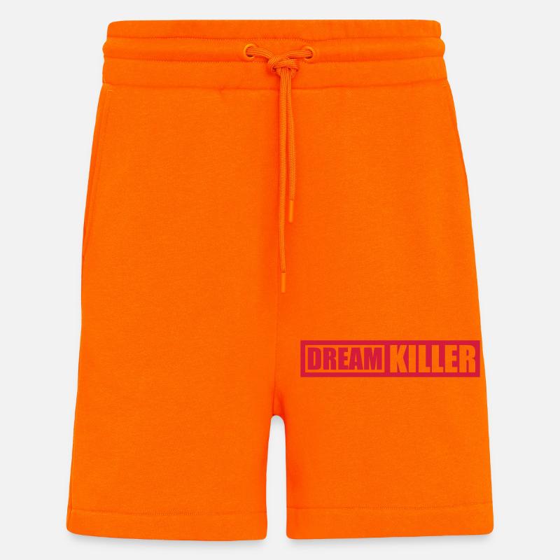 citation pessimiste tueur de rêves - Short bio décontracté fabriqué en UE - SUNSET ORANGE