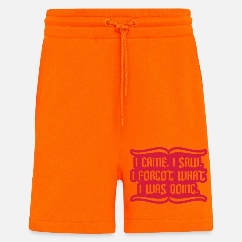 Je suis venu voir oublier - Short bio décontracté fabriqué en UE - SUNSET ORANGE