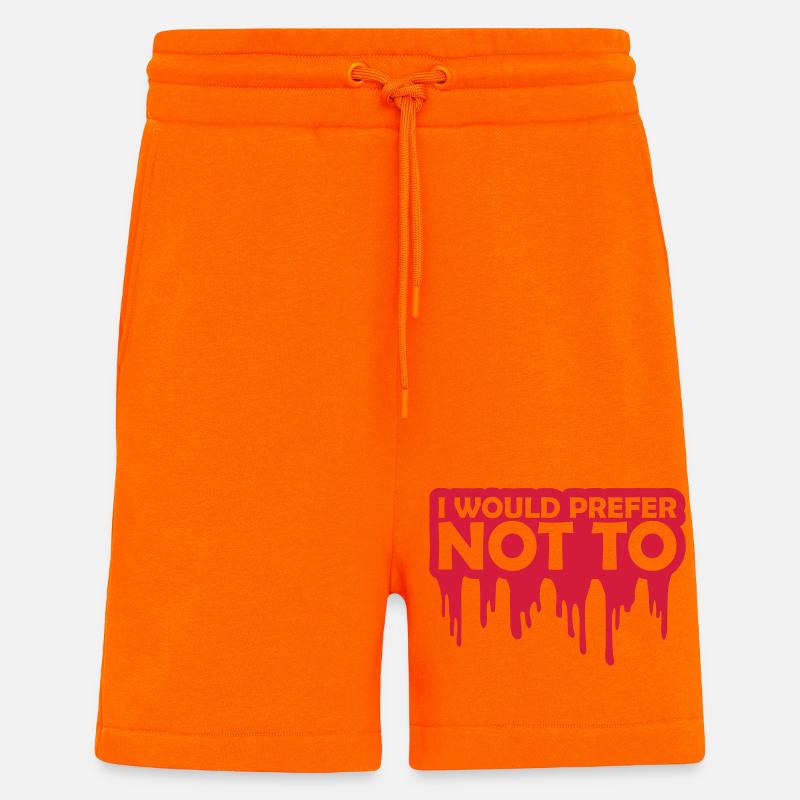 Je préfère ne pas - Short bio décontracté fabriqué en UE - SUNSET ORANGE