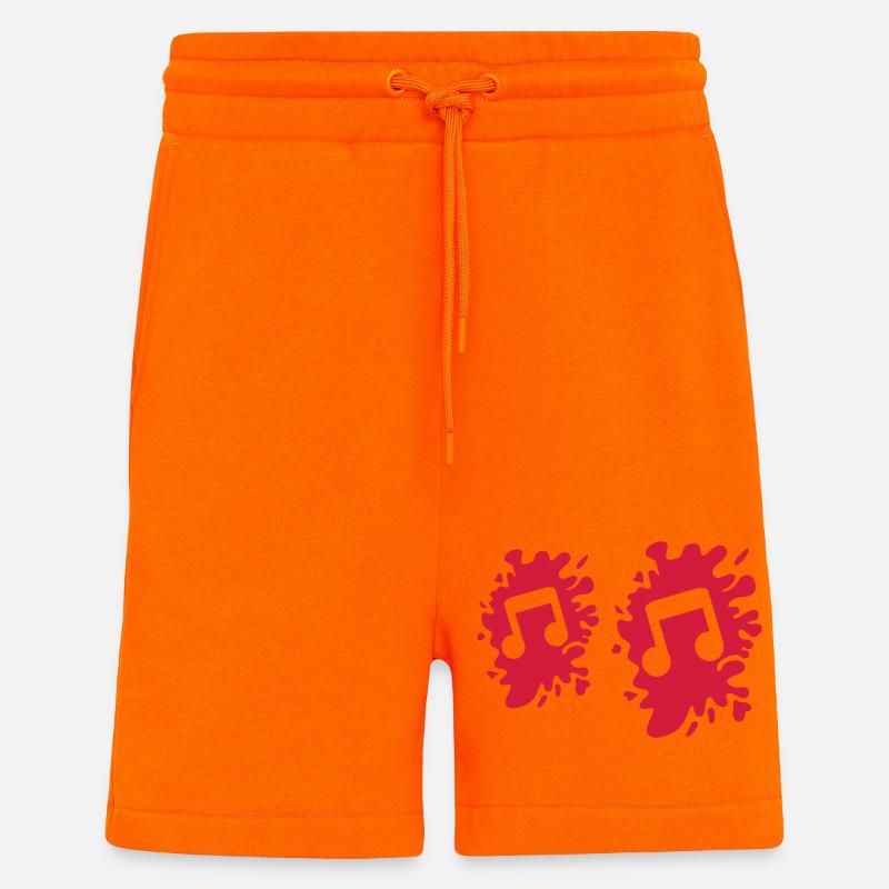 Musical note blobs - Shorts - made by SPREAD - SUNSET ORANGE