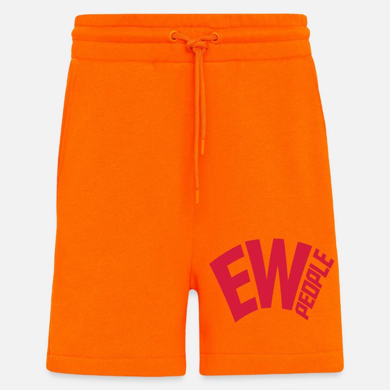 ew people citation drôle - Short bio décontracté fabriqué en UE - SUNSET ORANGE