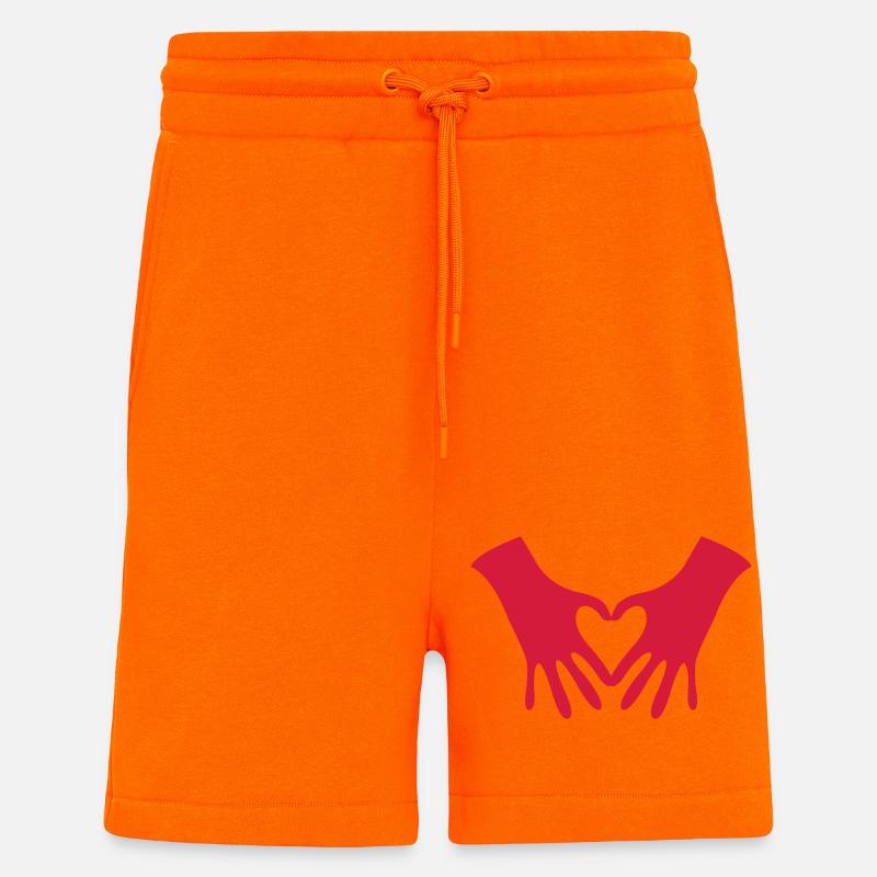 hände herz - Shorts - made by SPREAD - SUNSET ORANGE