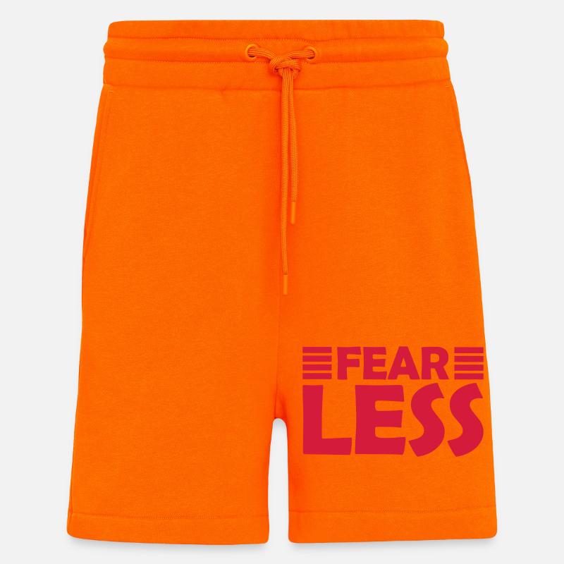 fearless Text Zitat Design - Shorts - made by SPREAD - SUNSET ORANGE