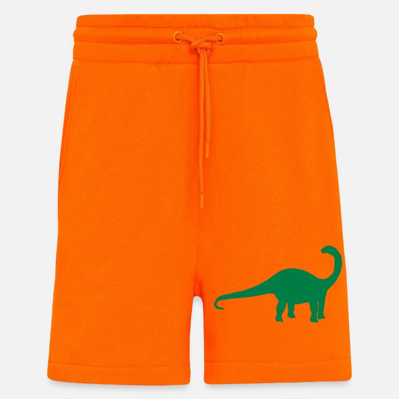 Dinosaure Apatosaurus - Short bio décontracté fabriqué en UE - SUNSET ORANGE