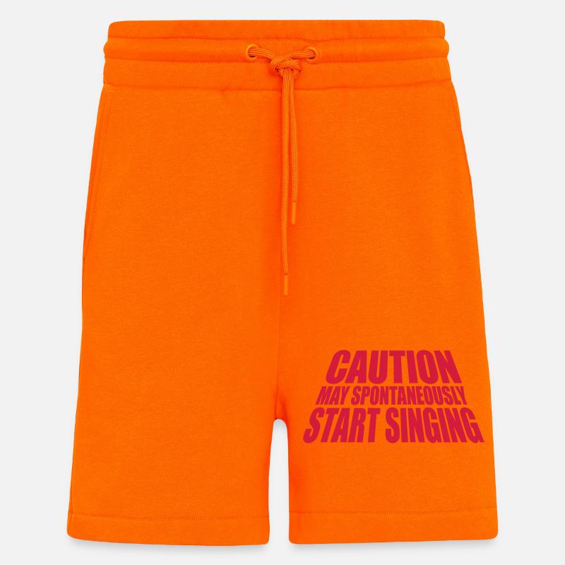 may spontaneously start singing - Shorts - made by SPREAD - SUNSET ORANGE