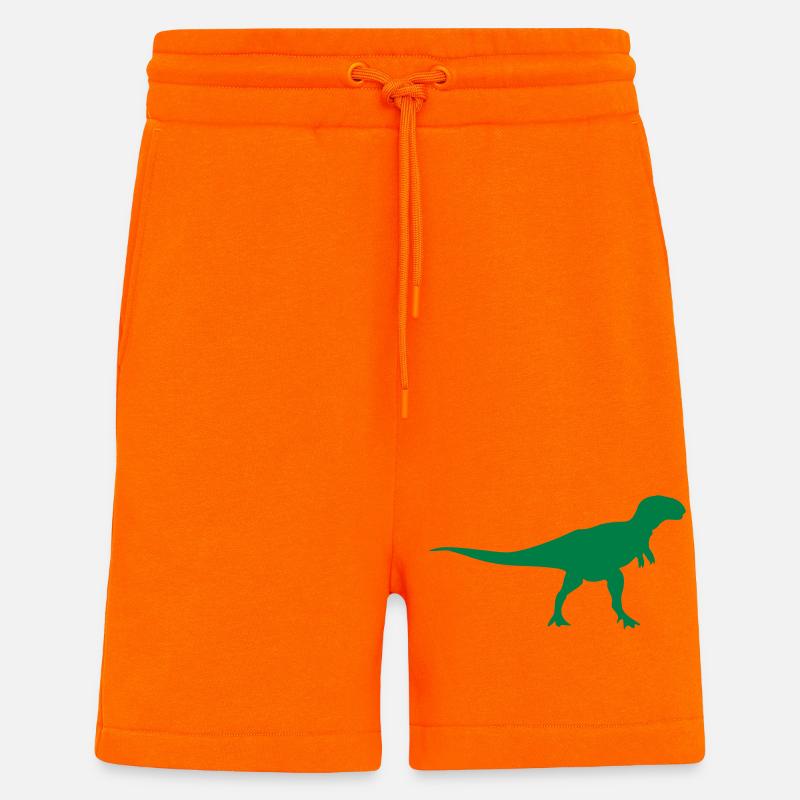 Abelisaurus dino - Shorts - made by SPREAD - SUNSET ORANGE