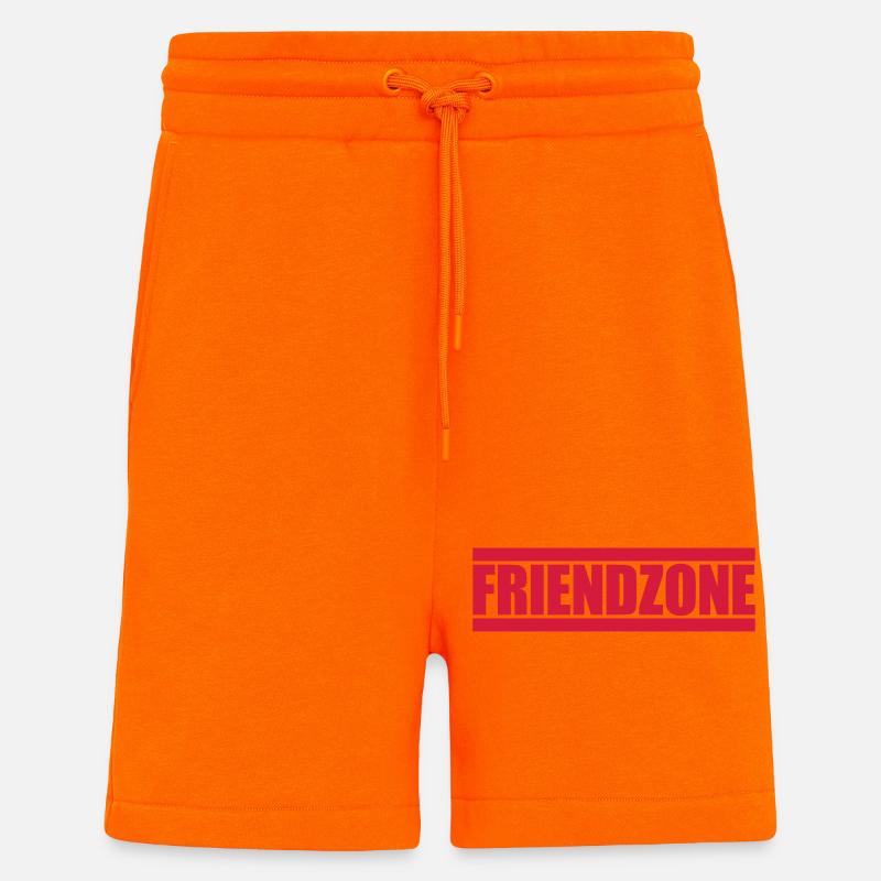 Rote Balken Friendzone - Shorts - made by SPREAD - SUNSET ORANGE