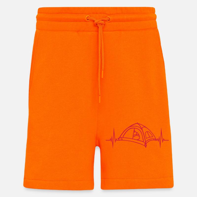 Heartbeat Puls Camping Tent - Shorts - made by SPREAD - SUNSET ORANGE