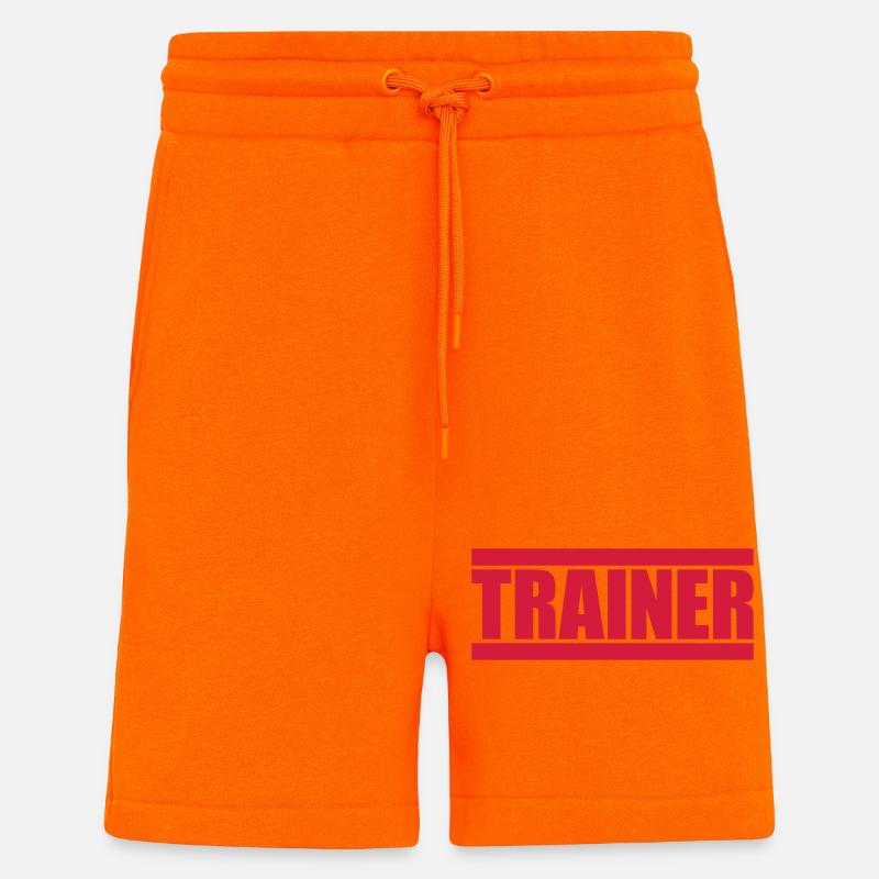 Rote Balken Trainer - Shorts - made by SPREAD - SUNSET ORANGE