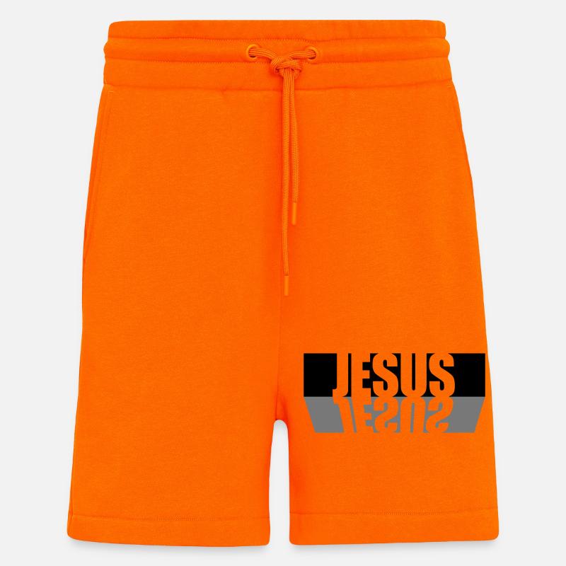 Faisceau de réflexion Jésus - Short bio décontracté fabriqué en UE - SUNSET ORANGE
