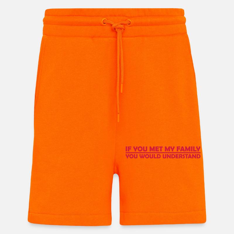 vous comprendriez citation - Short bio décontracté fabriqué en UE - SUNSET ORANGE