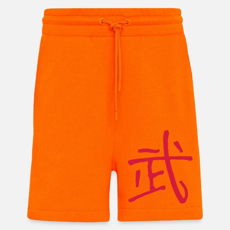 Kampf (Bu/ Wu) Schriftzeichen - Shorts - made by SPREAD - SUNSET ORANGE