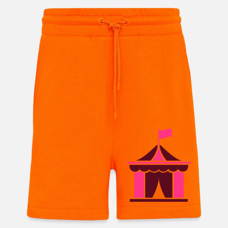 cirque - Short bio décontracté fabriqué en UE - SUNSET ORANGE