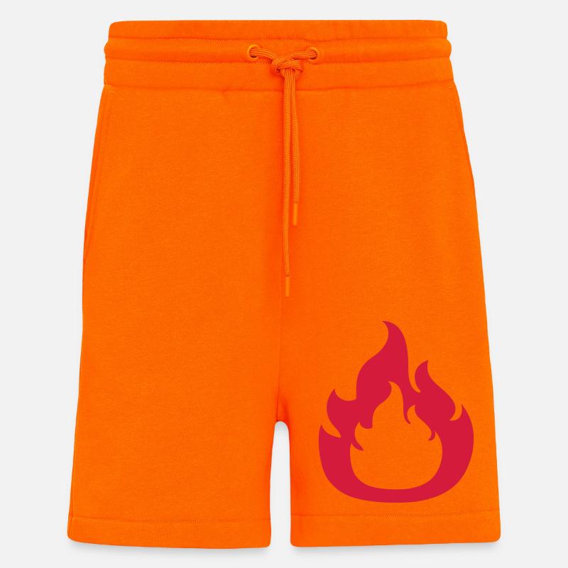 Logo Feuer Design - Shorts - made by SPREAD - SUNSET ORANGE