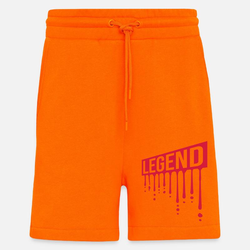 Legend Shield Graffiti Drops - Shorts - made by SPREAD - SUNSET ORANGE