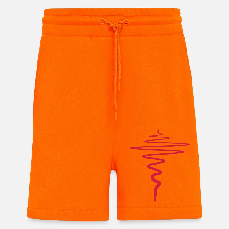 Frequency Pulse Heartbeat Display - Shorts - made by SPREAD - SUNSET ORANGE