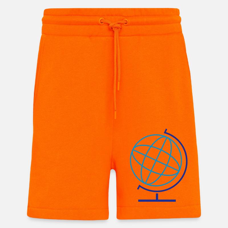 Weltkugel - Shorts - made by SPREAD - SUNSET ORANGE