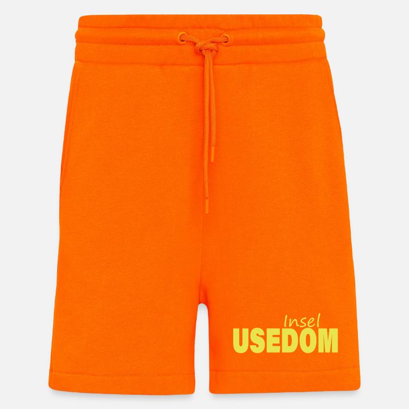UTILISATION - Short bio décontracté fabriqué en UE - SUNSET ORANGE