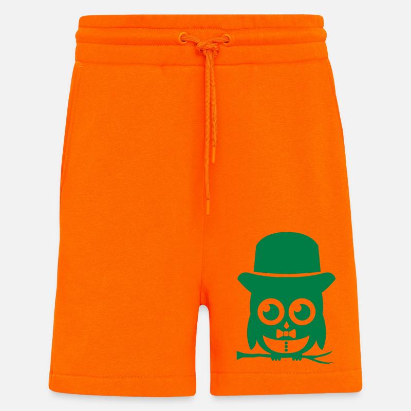 hibou sir 01 copie - Short bio décontracté fabriqué en UE - SUNSET ORANGE
