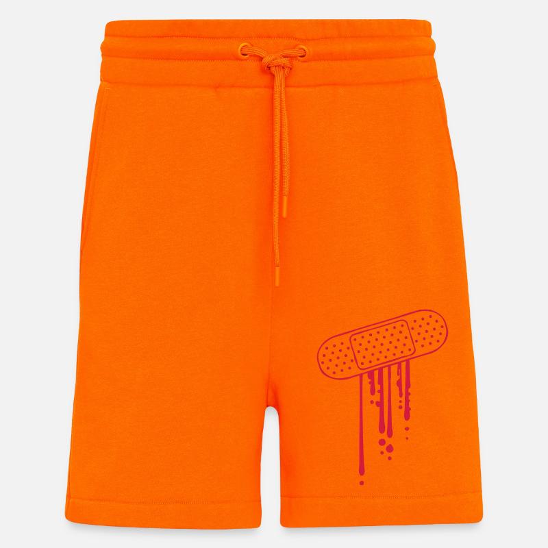Pflaster Blut Tropfen - Shorts - made by SPREAD - SUNSET ORANGE
