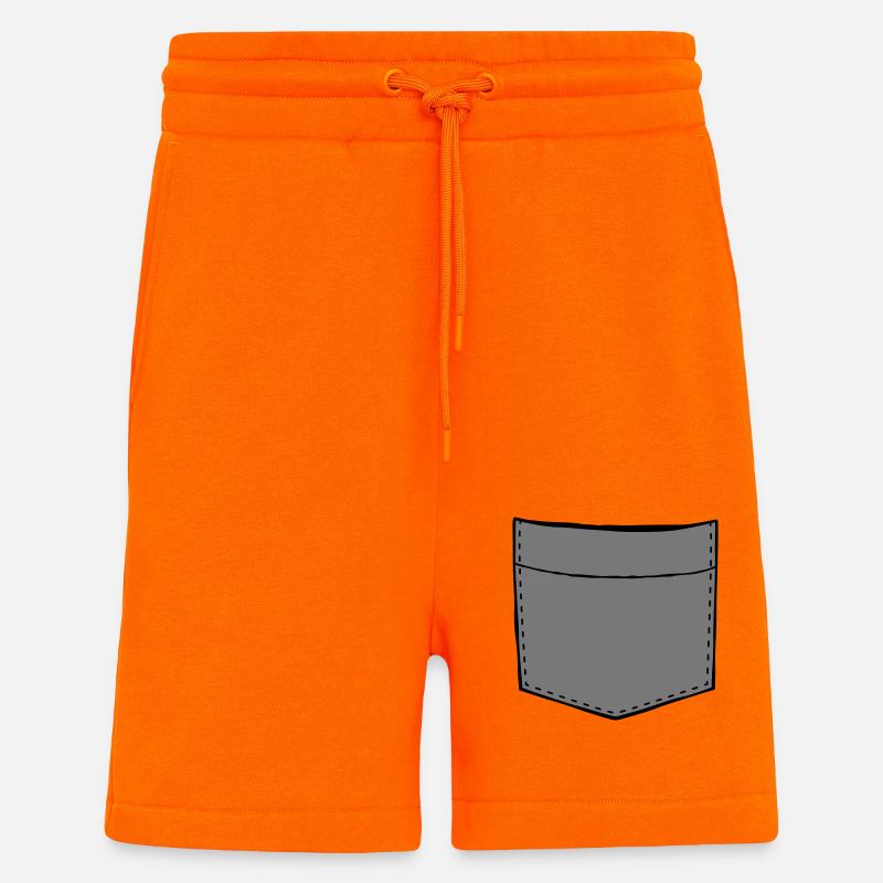 Brusttasche leer Design - Shorts - made by SPREAD - SUNSET ORANGE